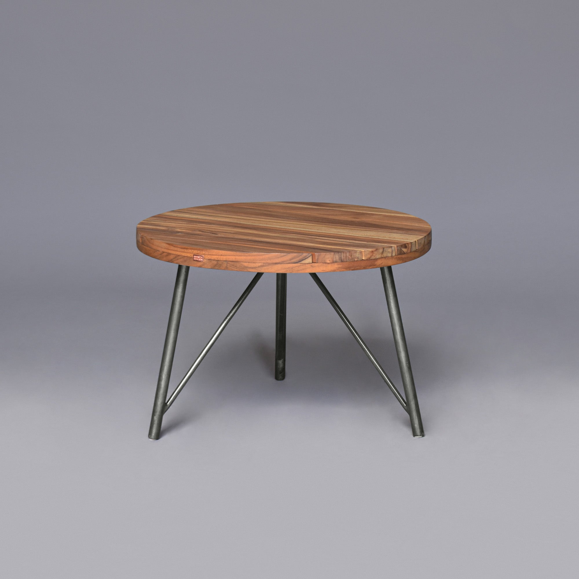 Mesa Auxiliar Vera Teca|Metal y Madera Teca., image size:2000x2000