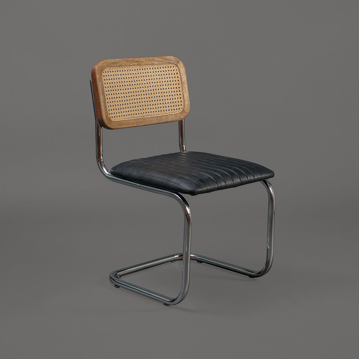 Silla Tissu Krom Cuero