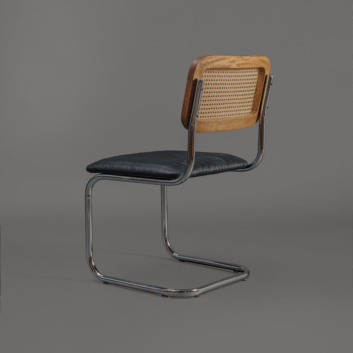 Silla Tissu Krom Cuero