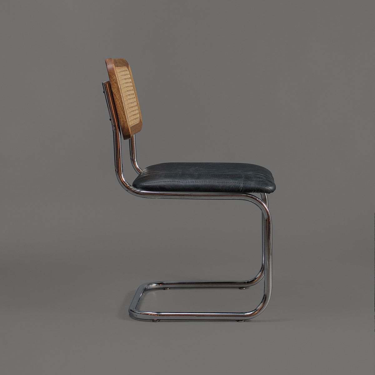 Silla Tissu Krom Cuero